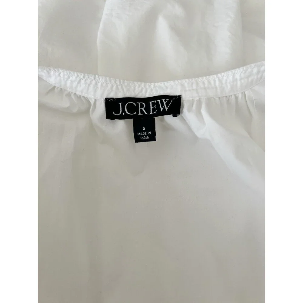 J. Crew White Midi Dress with Drawstring Waist - Picture 10 of 14